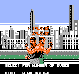 Bad Dudes vs. DragonNinja title screen for NES